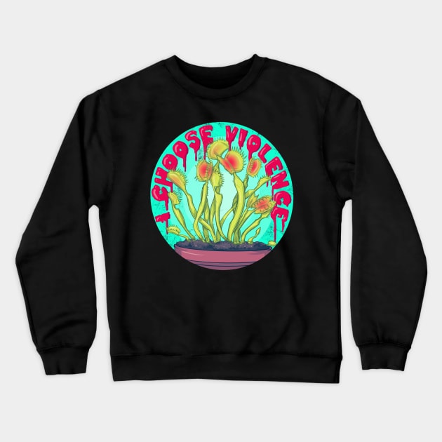 Venus Fly Trap Crewneck Sweatshirt by LVBart